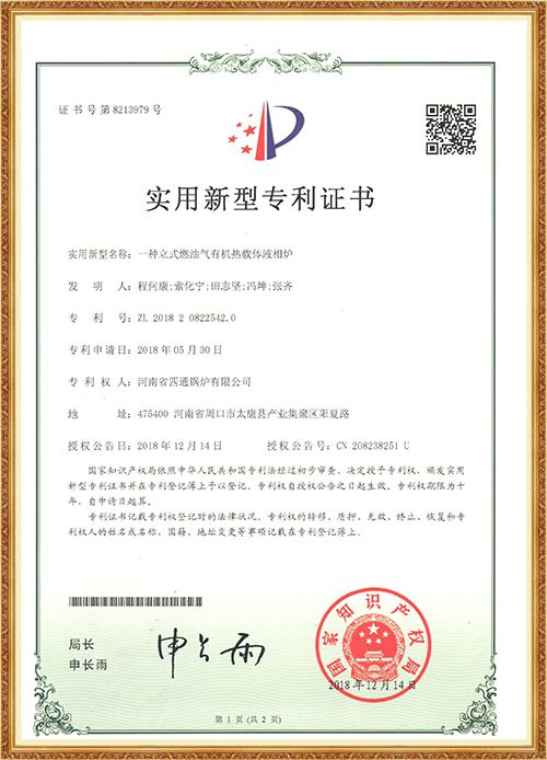 立式燃油气热载体炉